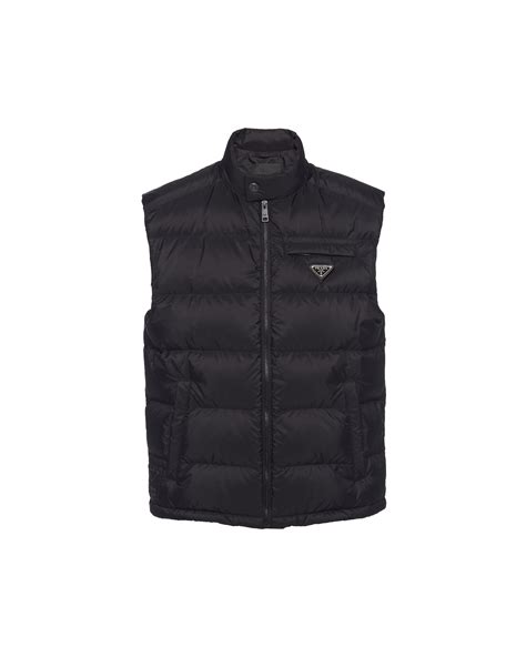 mens prada puffer coat|Prada sleeveless puffer jacket.